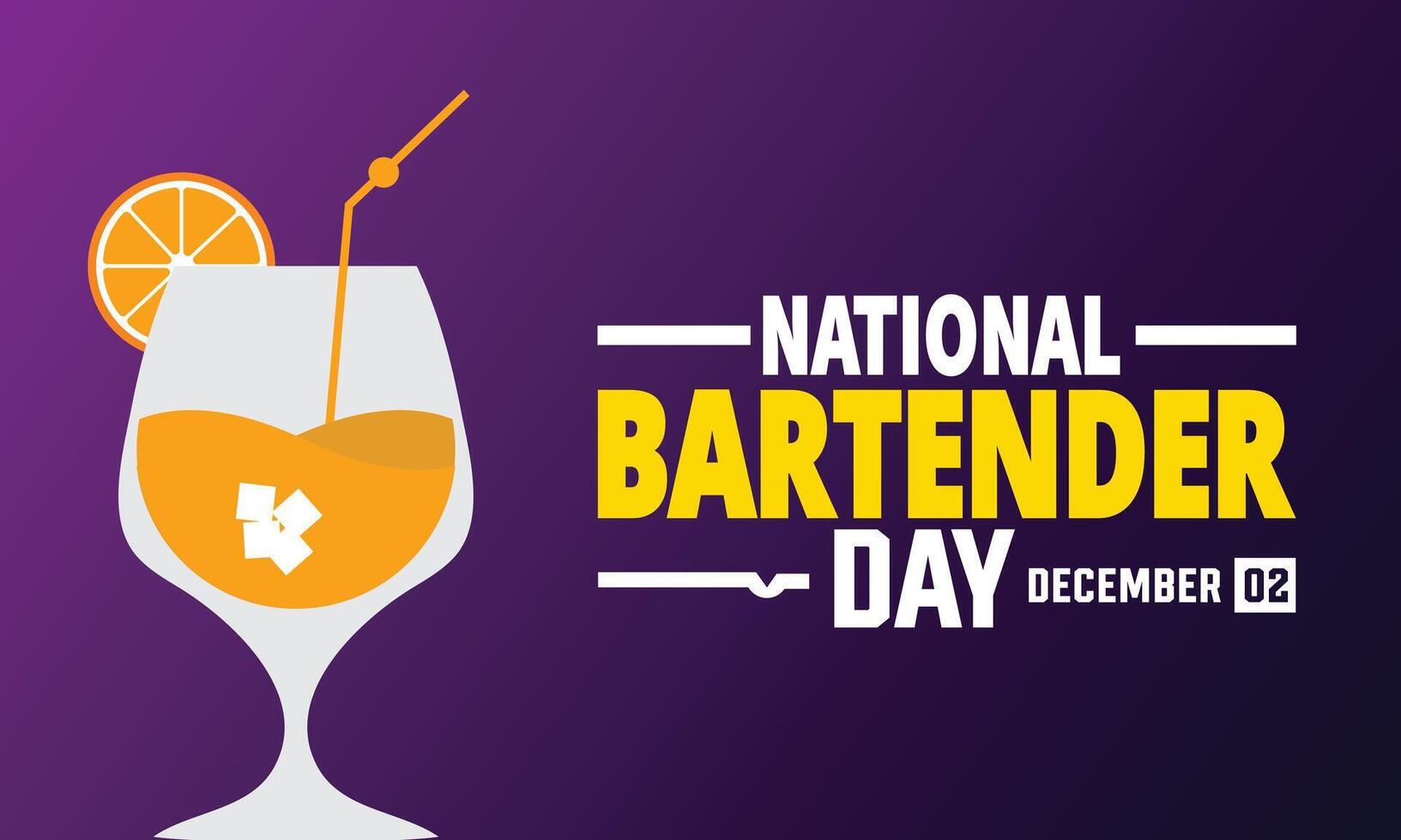 National Bartender Day. Holiday concept. Template for background, banner, card, poster with text inscription. EPS10 illustration vector