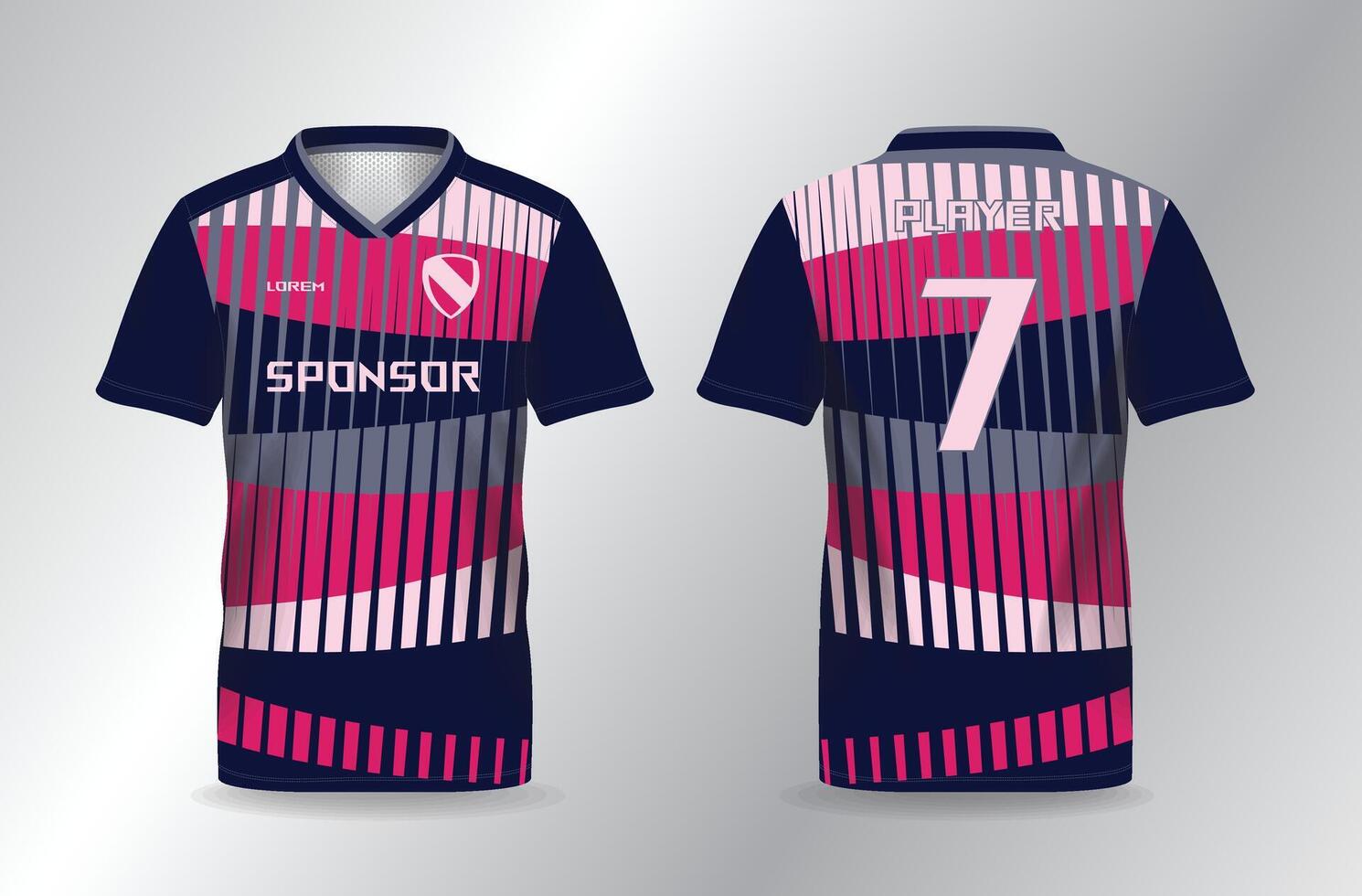 dark blue and pink background for football and soccer template vector