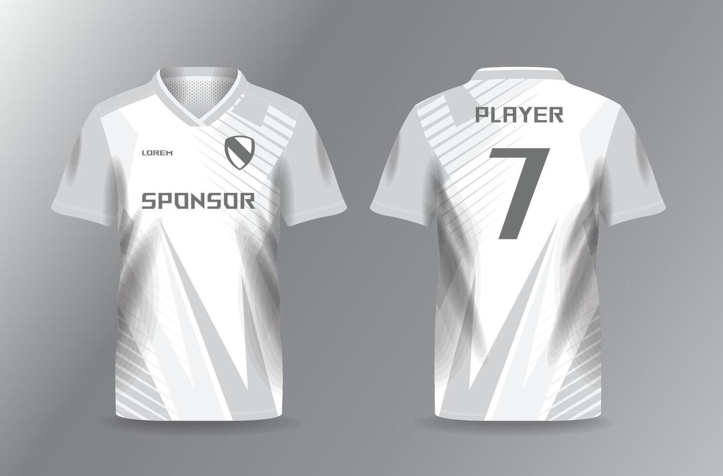 soft abstract white grayscale background sport jersey for football and soccer shirt template vector
