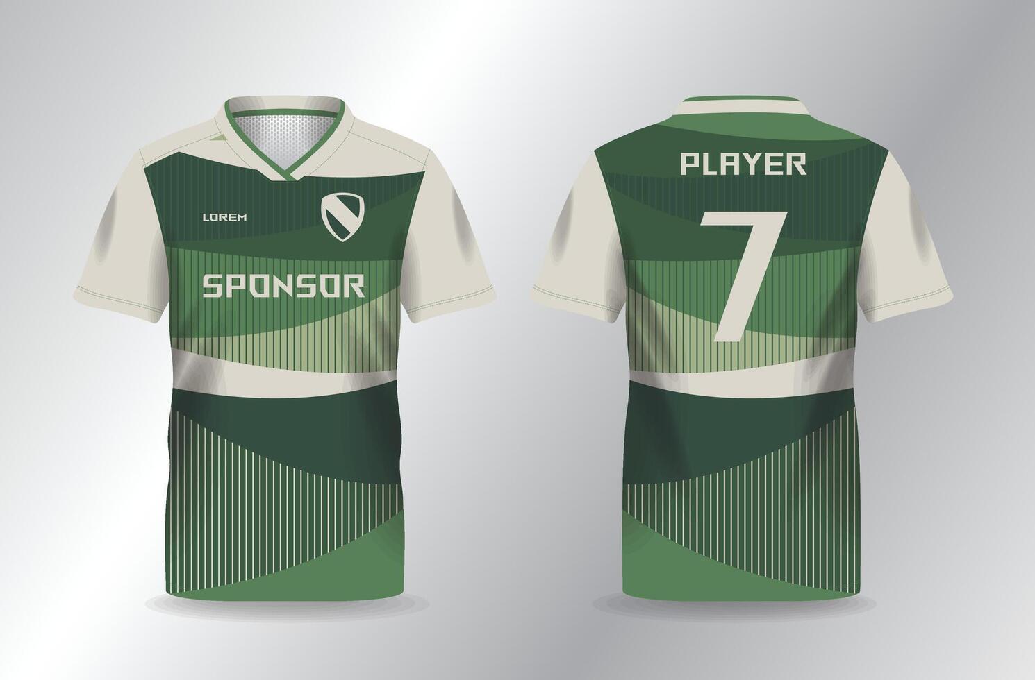 soft abstract green khaki for sport jersey template vector