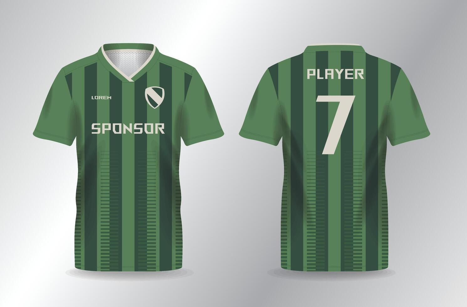 abstract green lines background for sport jersey template vector