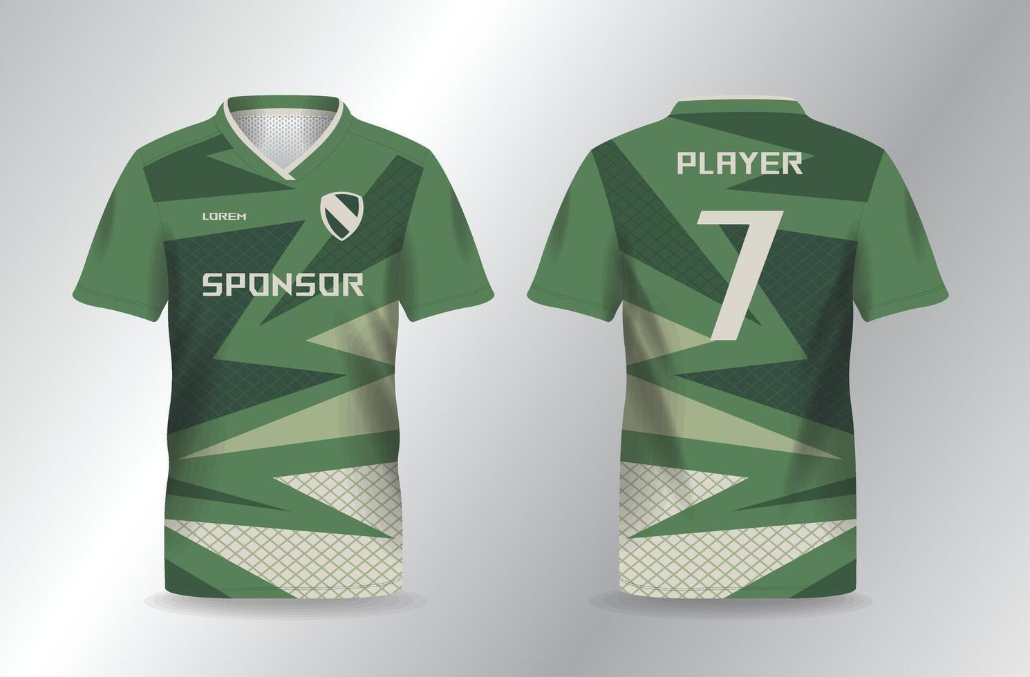 abstract green khaki background for sport jersey template vector