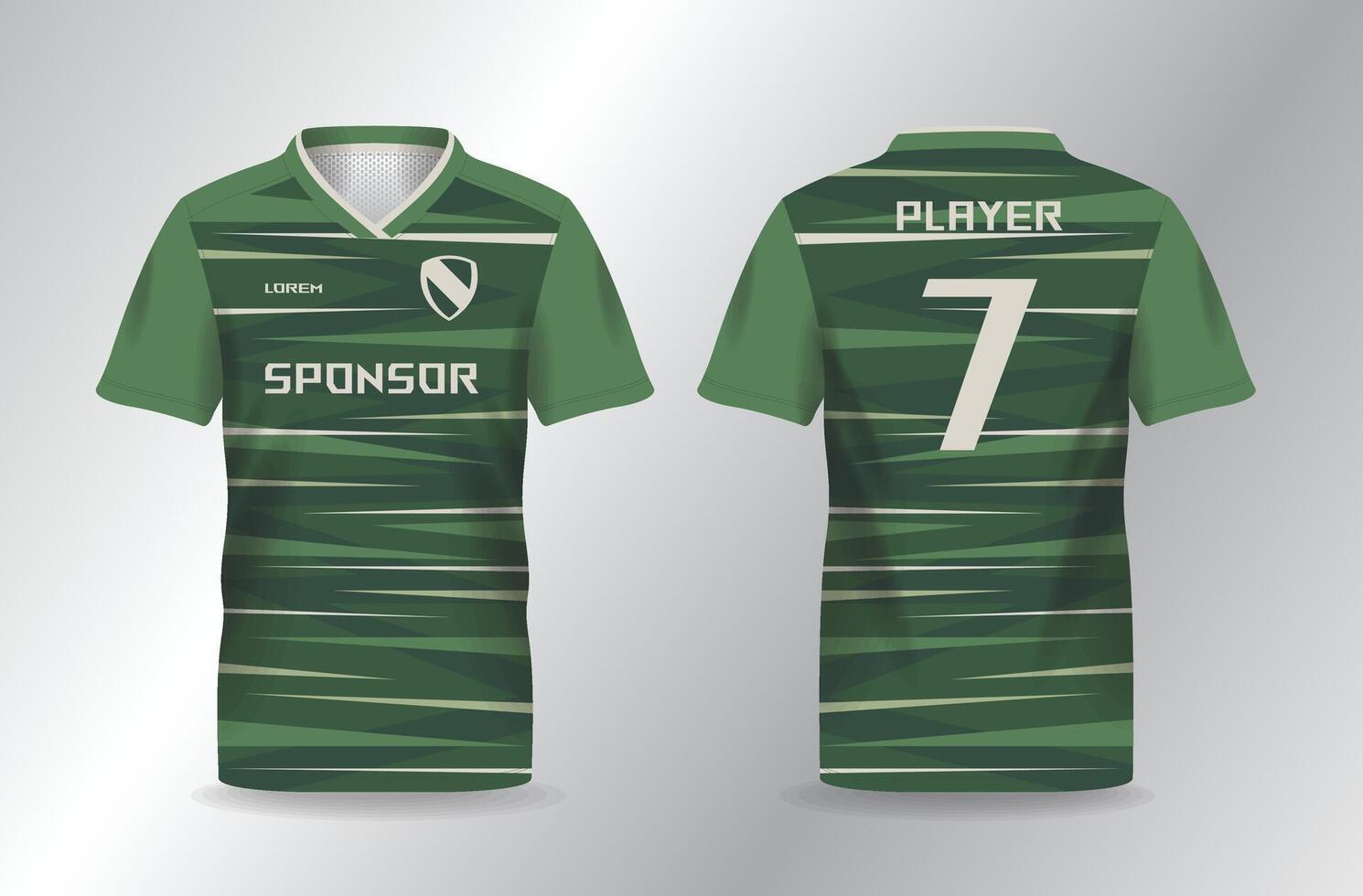 abstract green background for sport jersey template vector