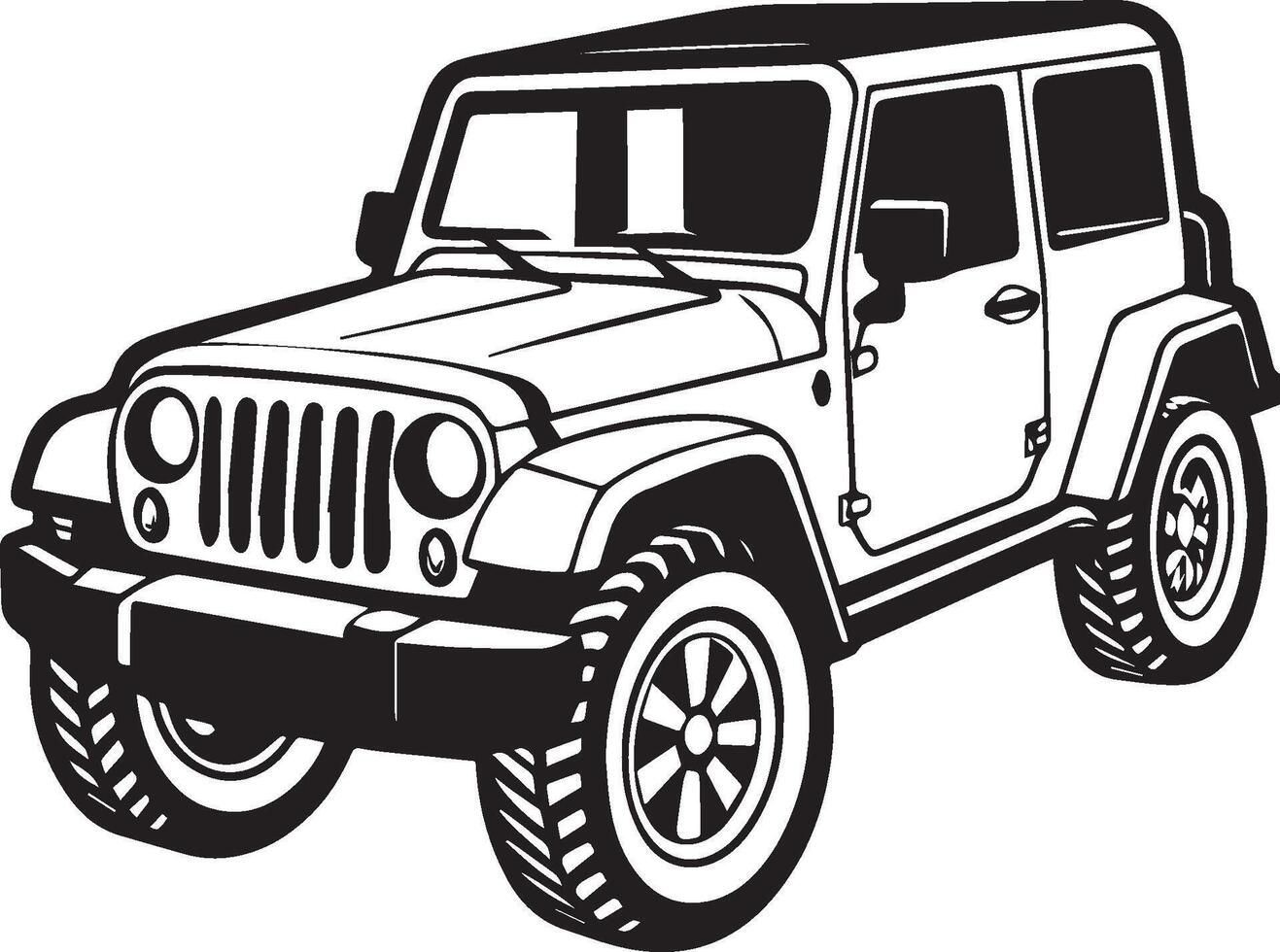jeep wrangler illustration vector