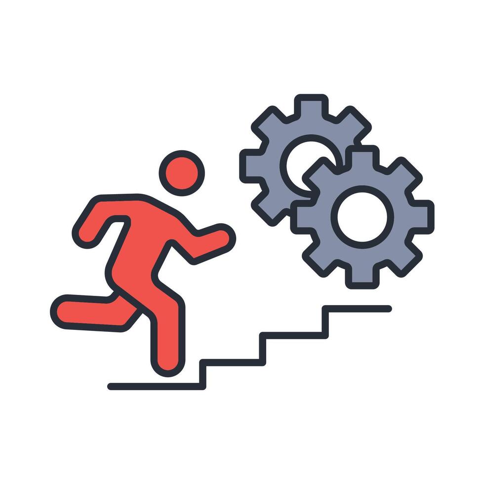 Personal Development icon. .Editable stroke.linear style sign for use web design,logo.Symbol illustration. vector