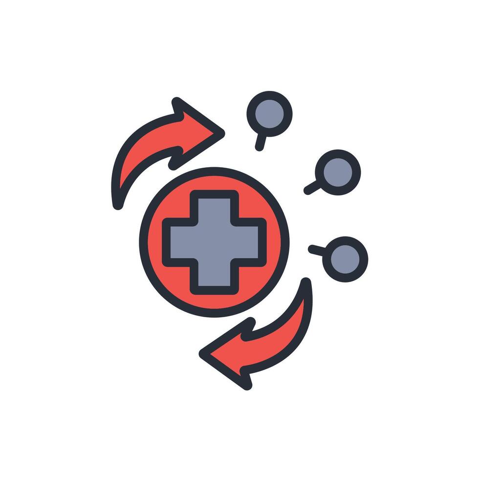 recovery icon. .Editable stroke.linear style sign for use web design,logo.Symbol illustration. vector