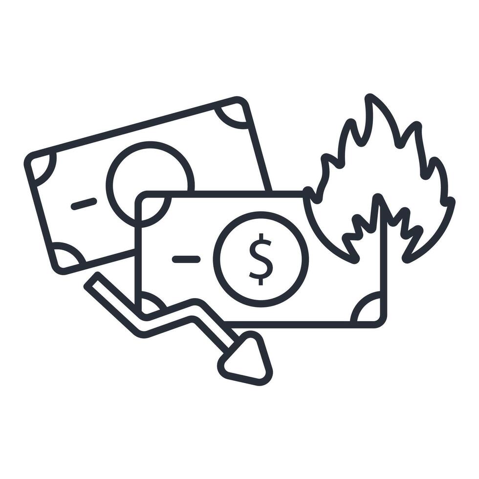 Inflation icon. .Editable stroke.linear style sign for use web design,logo.Symbol illustration. vector