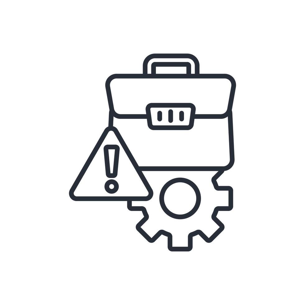 business failure icon. .Editable stroke.linear style sign for use web design,logo.Symbol illustration. vector