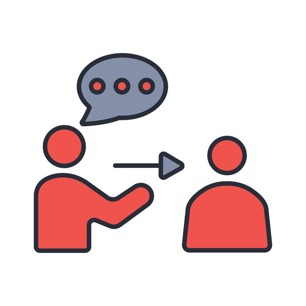 Persuasion icon. .Editable stroke.linear style sign for use web design,logo.Symbol illustration. vector