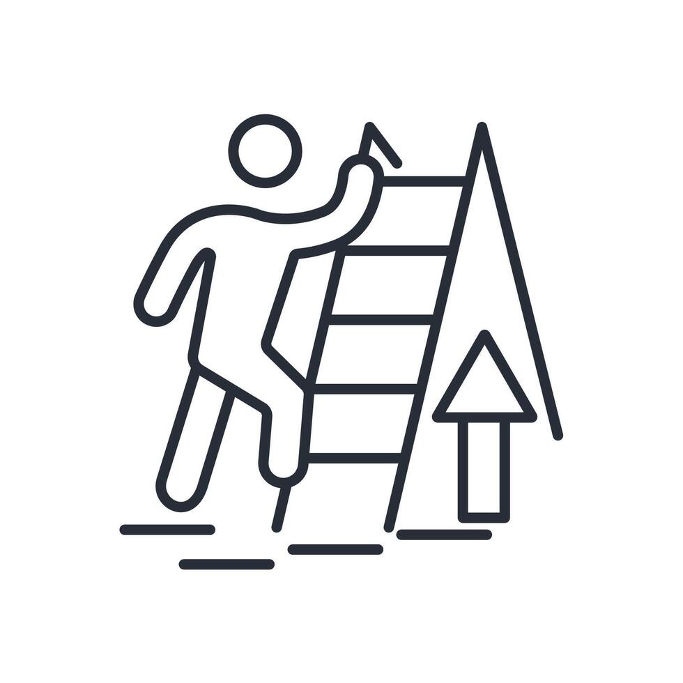 ladder icon. .Editable stroke.linear style sign for use web design,logo.Symbol illustration. vector