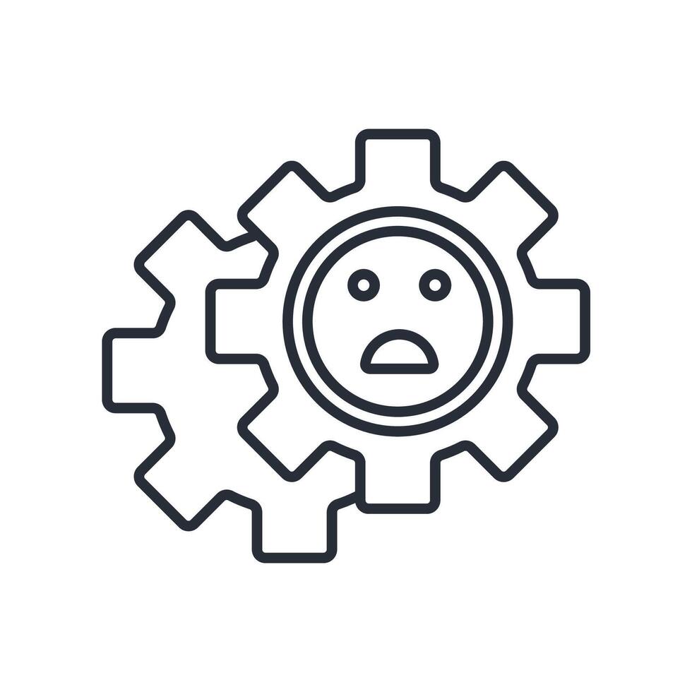 poor management icon. .Editable stroke.linear style sign for use web design,logo.Symbol illustration. vector