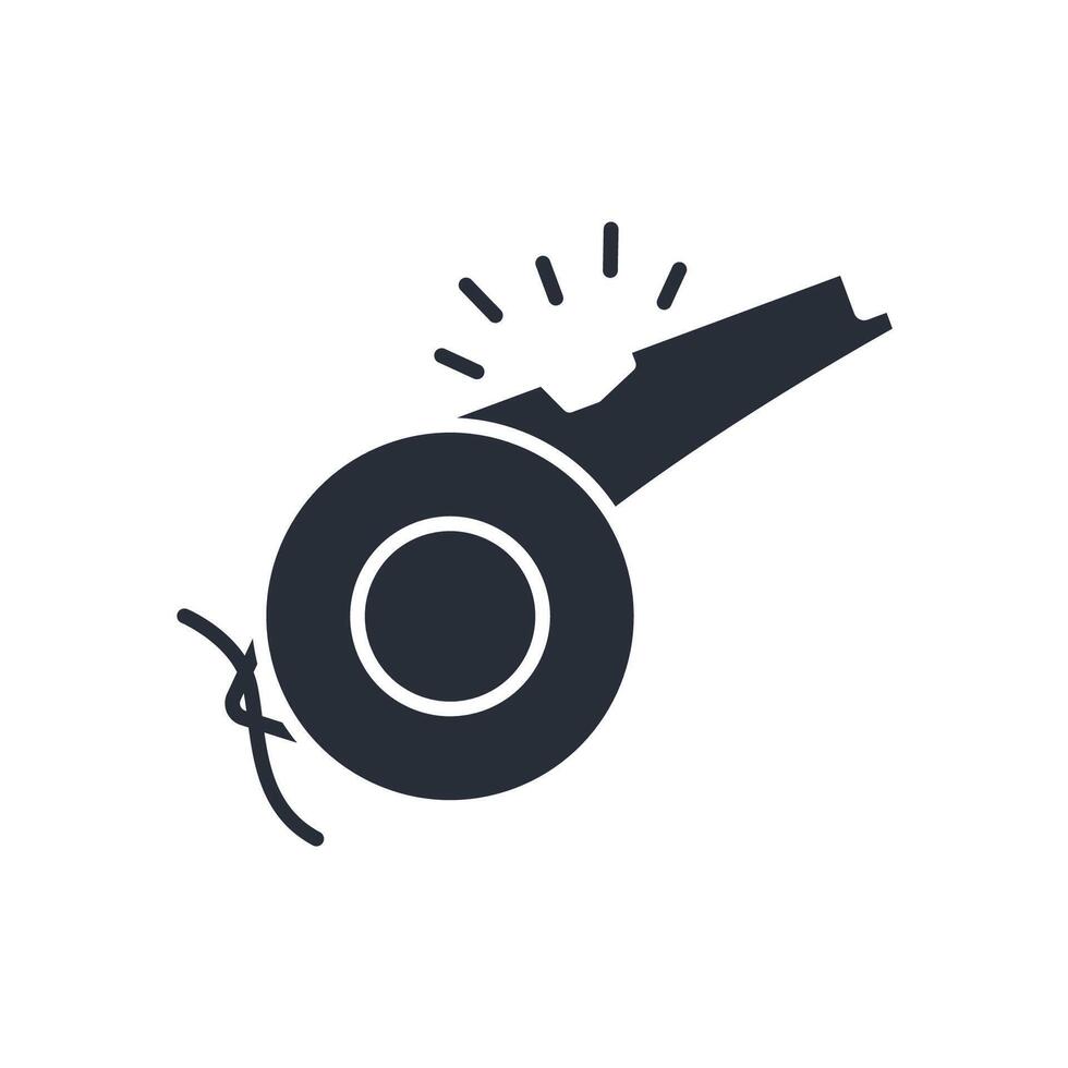 whistle icon. .Editable stroke.linear style sign for use web design,logo.Symbol illustration. vector