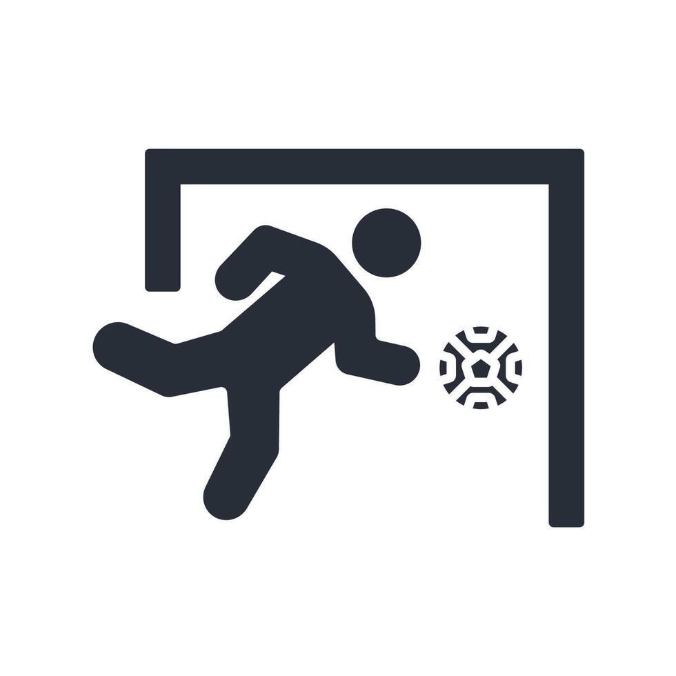 Goalkeeper icon. .Editable stroke.linear style sign for use web design,logo.Symbol illustration. vector