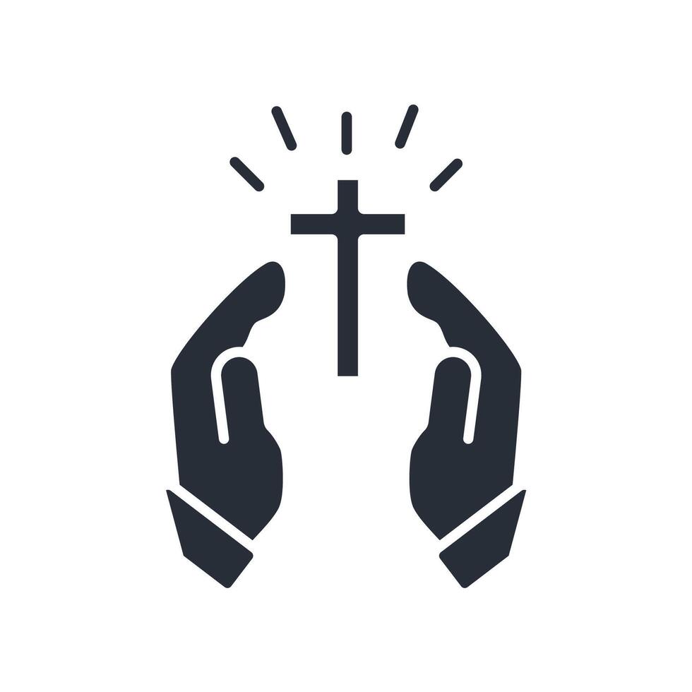 worship icon. .Editable stroke.linear style sign for use web design,logo.Symbol illustration. vector