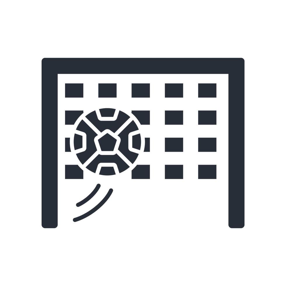 Soccer goal icon. .Editable stroke.linear style sign for use web design,logo.Symbol illustration. vector