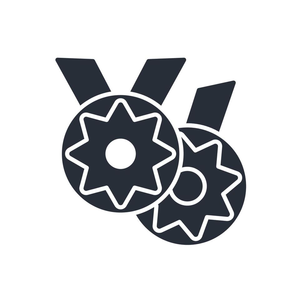 medal icon. .Editable stroke.linear style sign for use web design,logo.Symbol illustration. vector