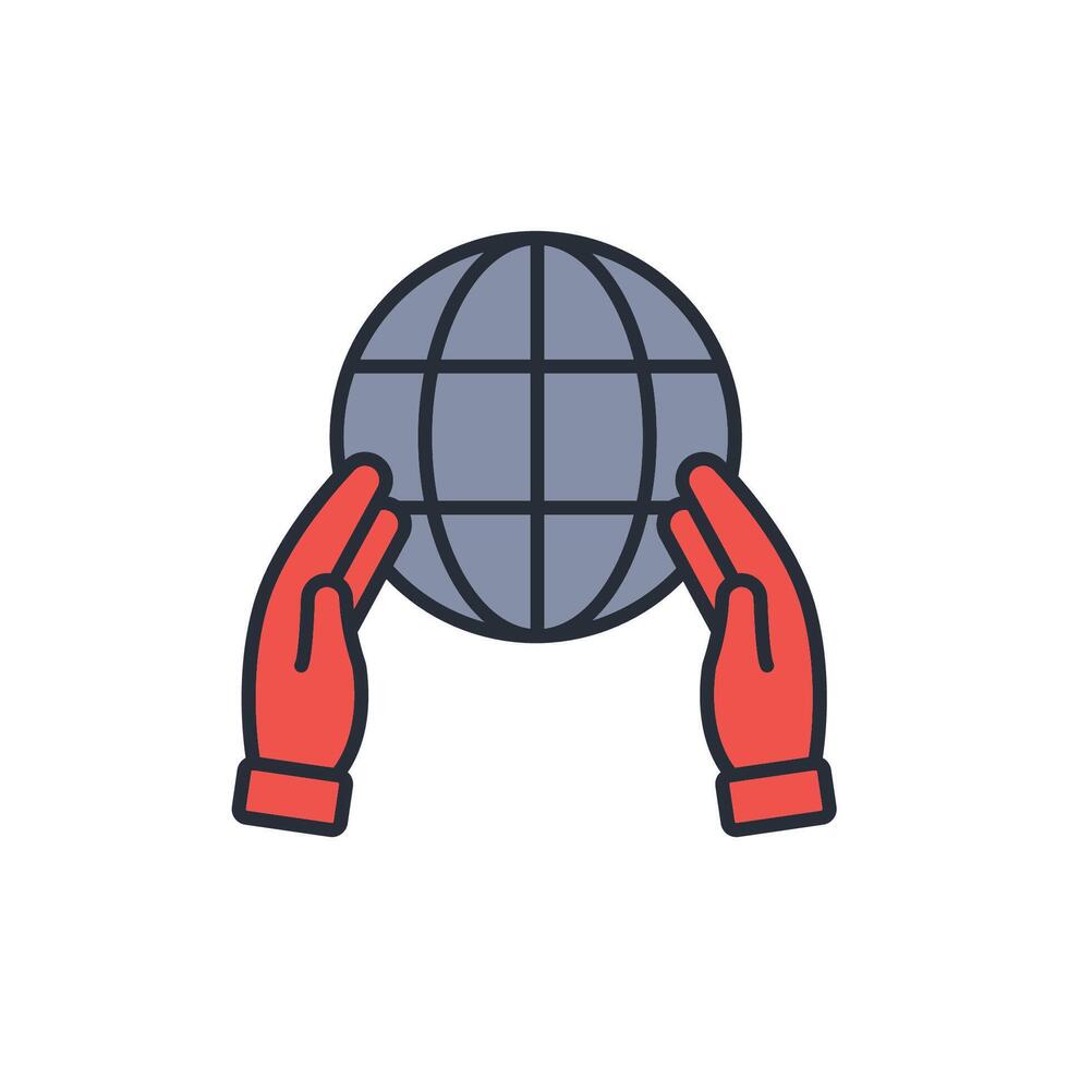 Responsibility icon. .Editable stroke.linear style sign for use web design,logo.Symbol illustration. vector