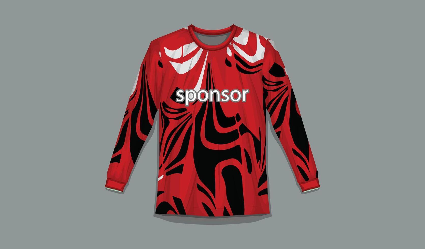 Template for Men's Long Sleeve Jersey vector