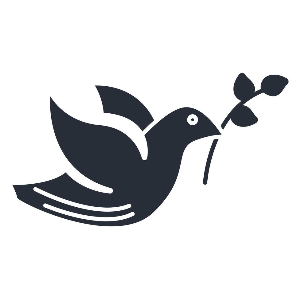 dove icon. .Editable stroke.linear style sign for use web design,logo.Symbol illustration. vector