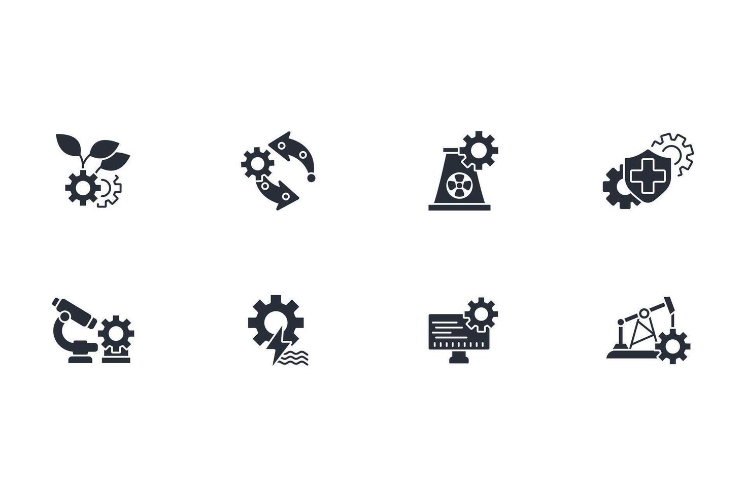 Engineering icon set..Editable stroke.linear style sign for use web design,logo.Symbol illustration. vector