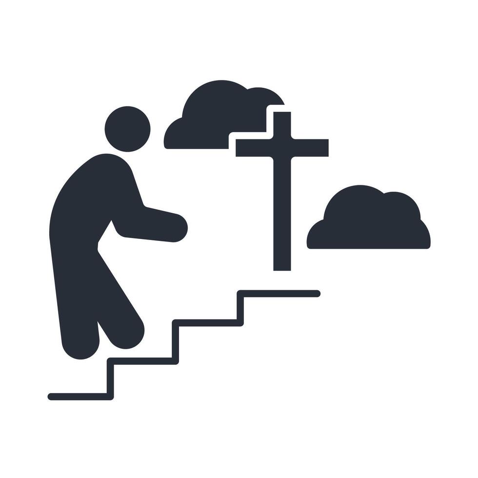 Heaven icon. .Editable stroke.linear style sign for use web design,logo.Symbol illustration. vector