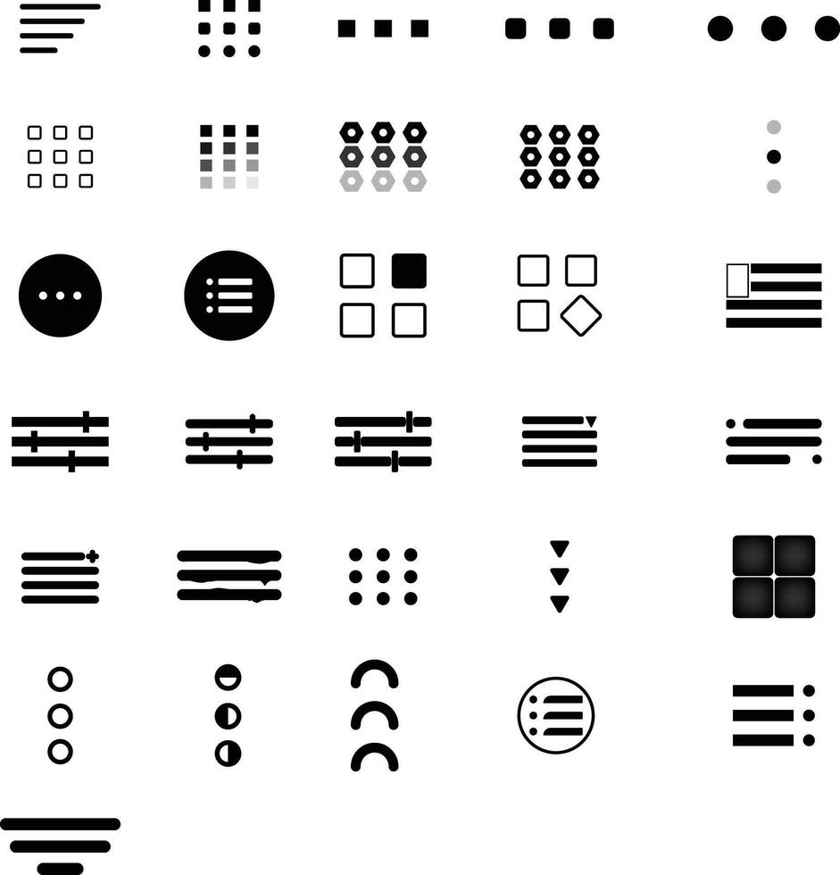 Hamburger web and mobile app menu icons vector