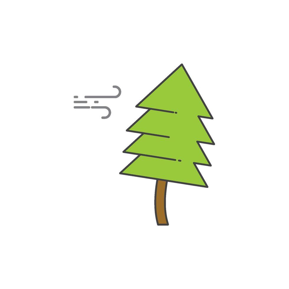 Pine tree icon vector