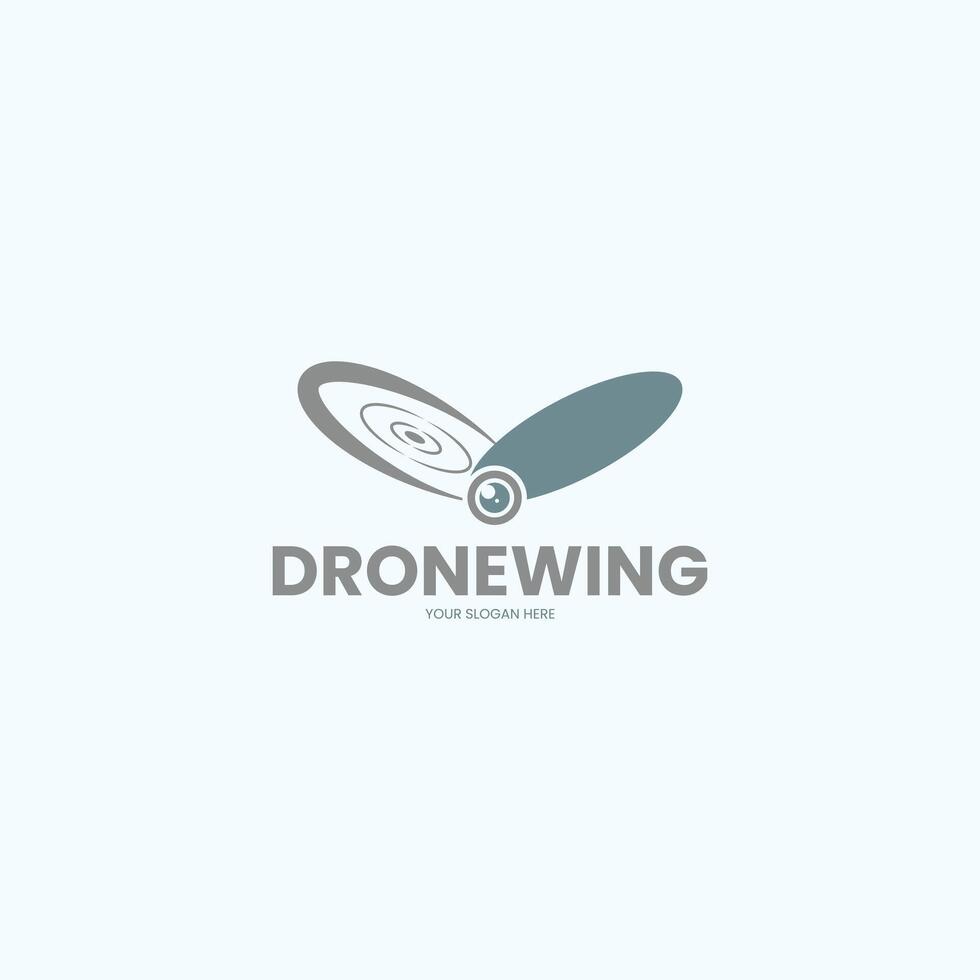 drone logo design template vector