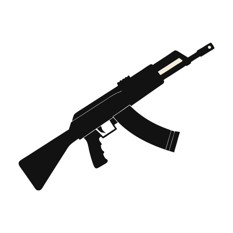 AK-47 rifles isolated on white background Free vector