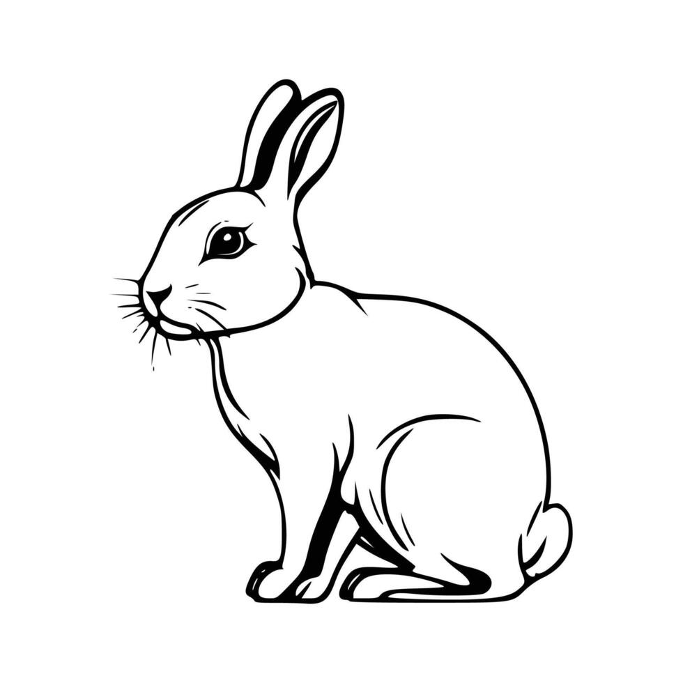 Cute rabbit Farm animal icon vector
