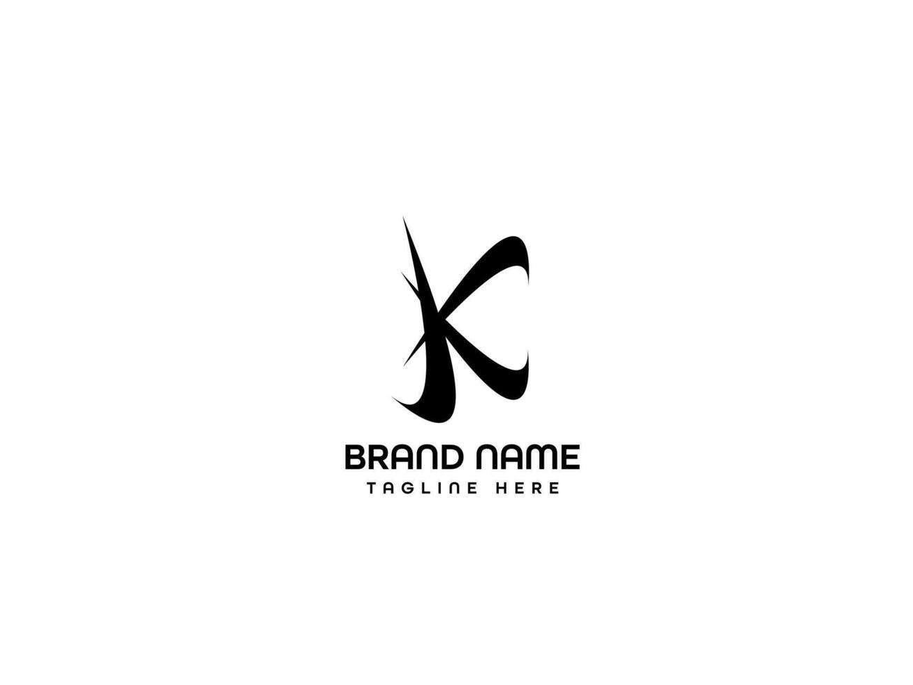 K modern business logo design vector