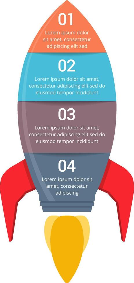 StartUp infographics with four steps vector