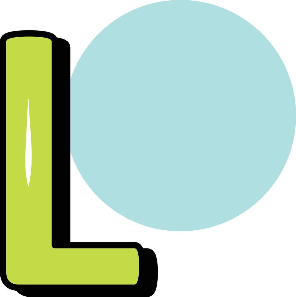 L Letter Alphabet Circle Color Outline Icon Pack vector