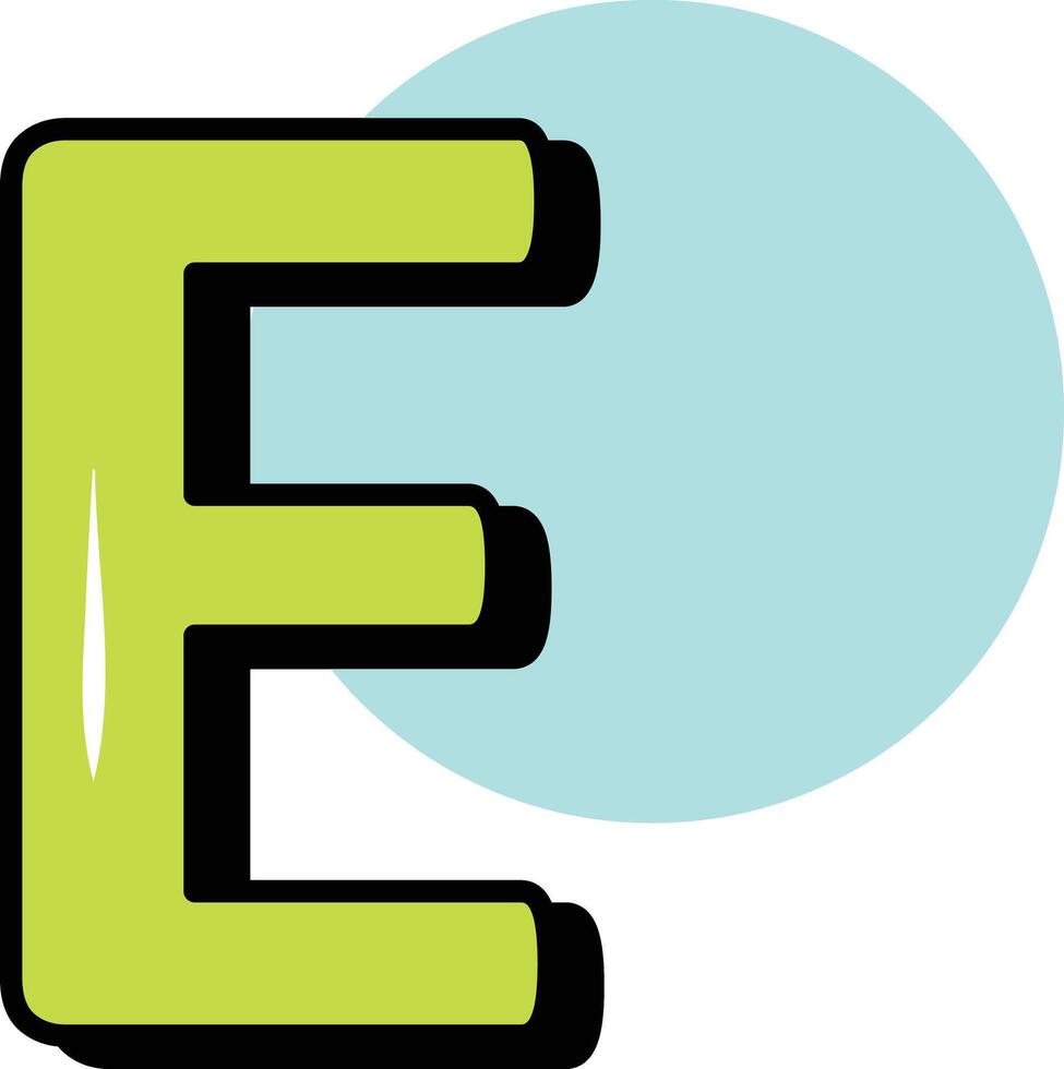 E Letter Alphabet Circle Color Outline Icon Pack vector