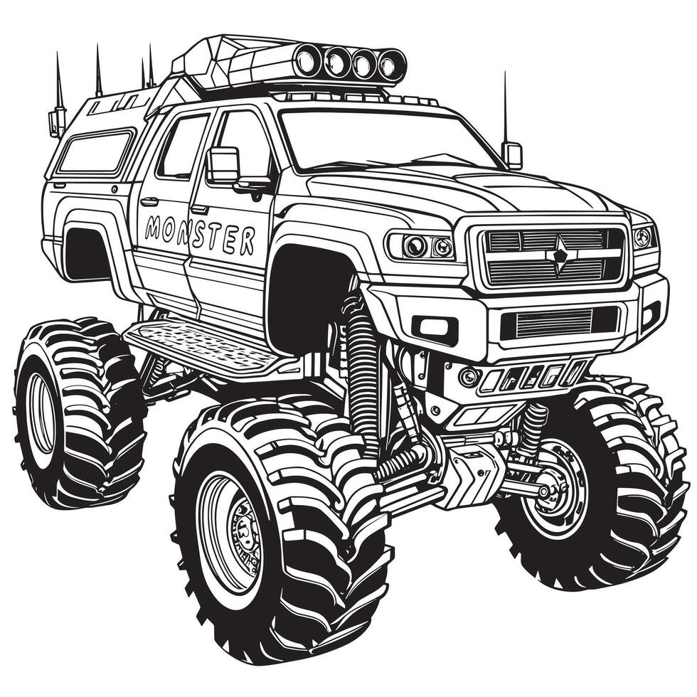 monster truck coloring page printable. Monster truck colouring page