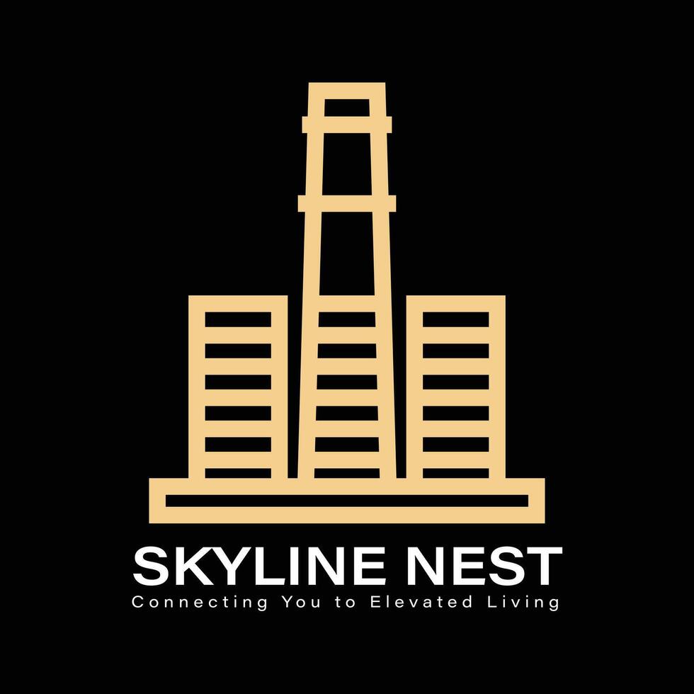 Skyline nest logo design vector