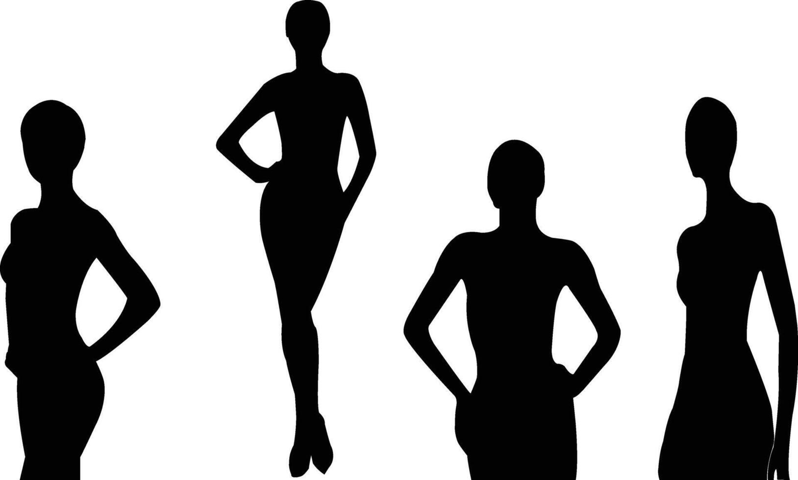 graceful Silhouette, a silhouette of a woman in a graceful pose vector