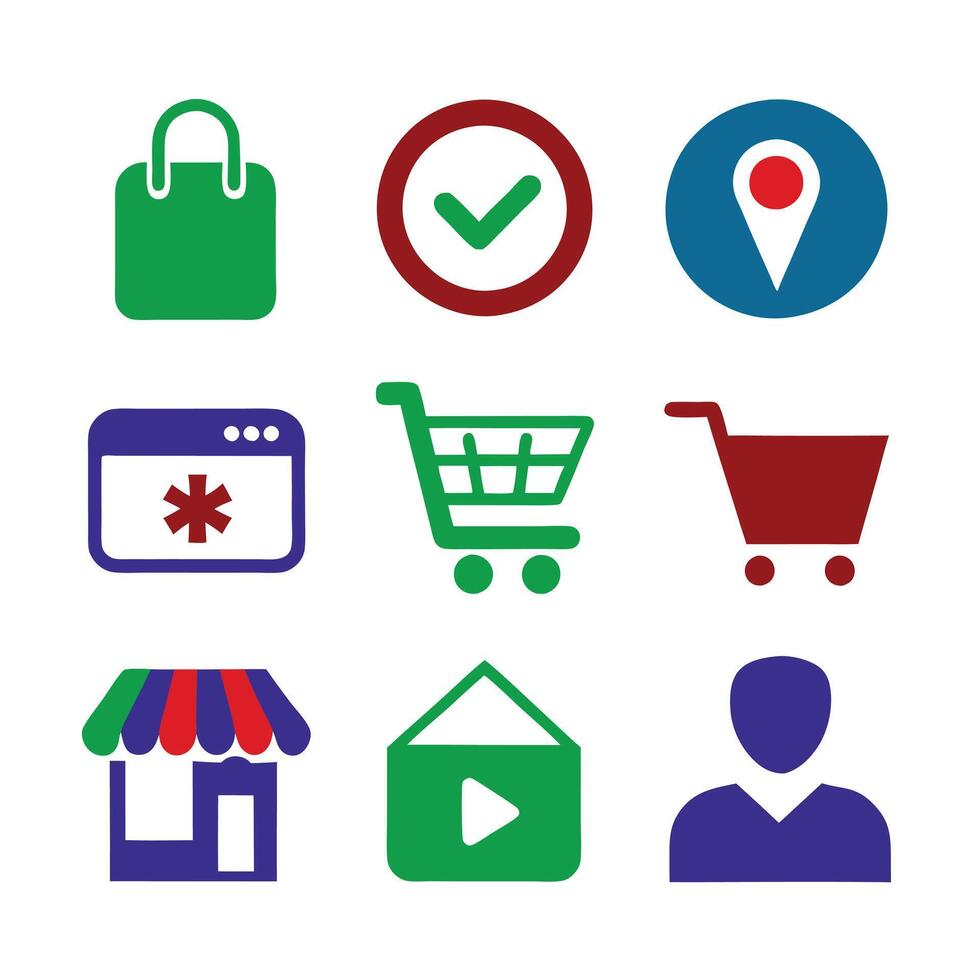 Shopping cart icon illustration vector