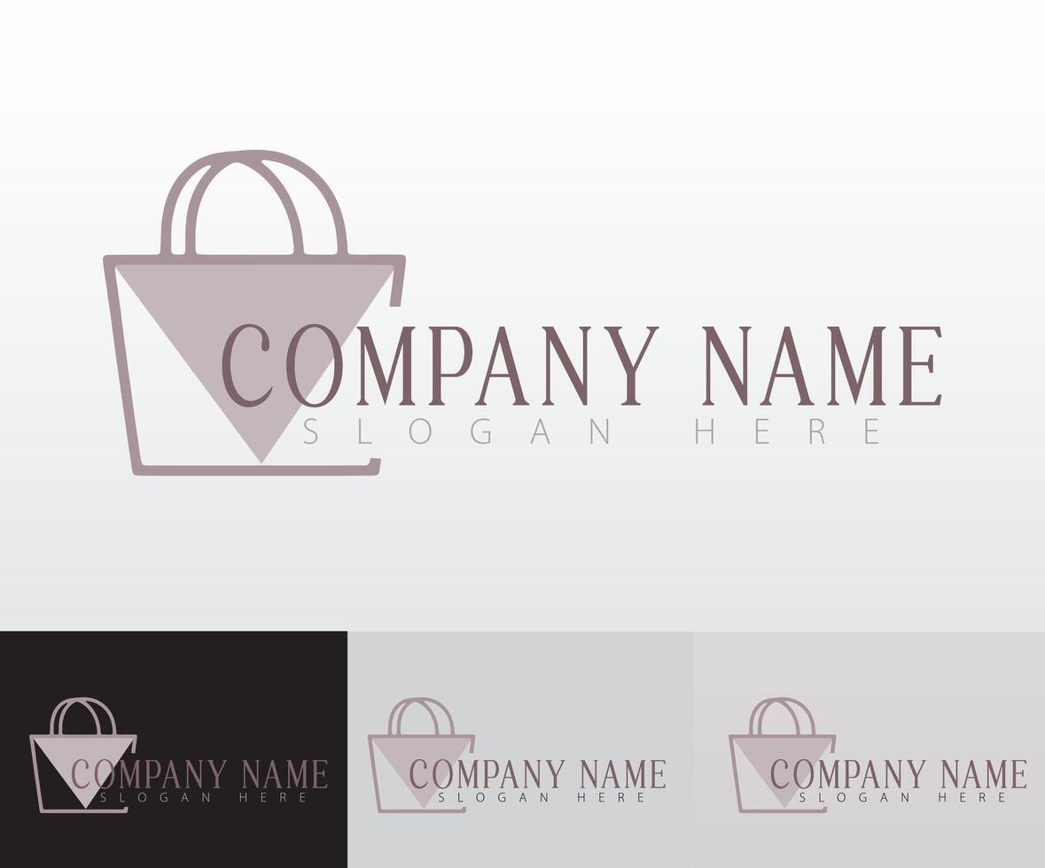 Stylish shopping bag illustration. vector