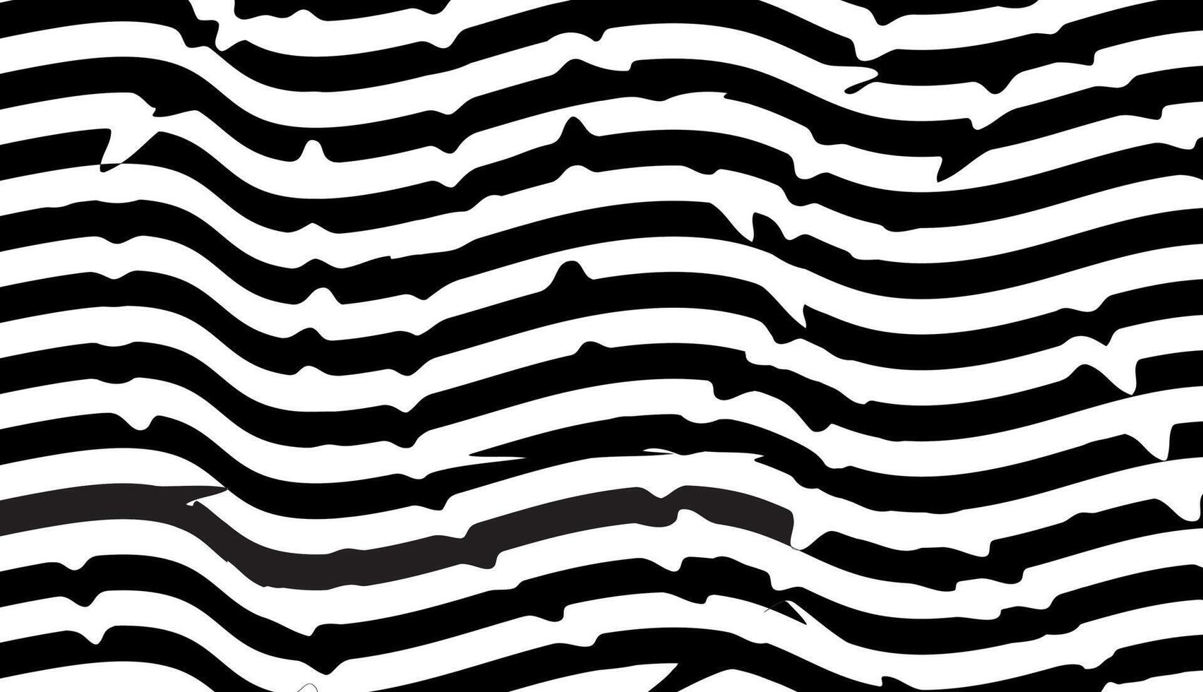 Curve Random Chaotic Lines Abstract Geometric Pattern Texture, Modern, Contemporary Art Illustration with Black White Striped Lines, Wavy, Curving Distortion Effect, Bending, Warped Lines vector
