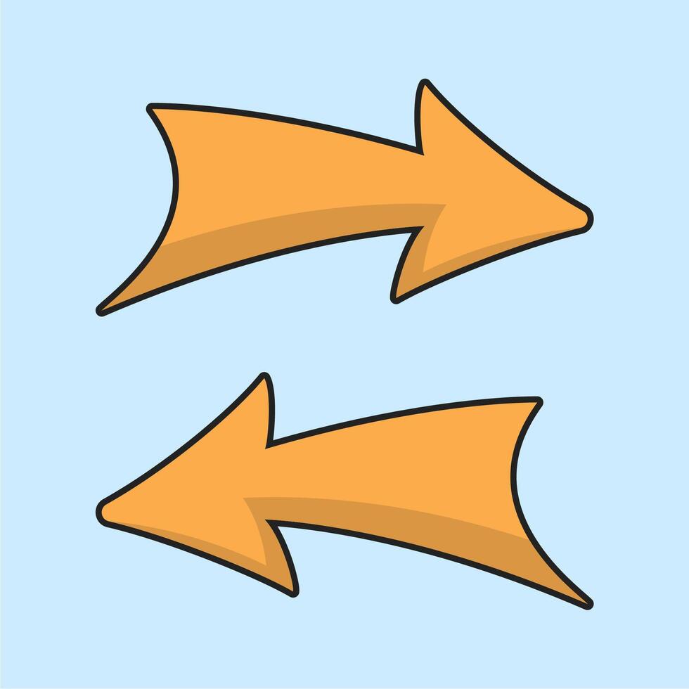 Curved arrow icon. Arrow illustration pointing. illustration. vector