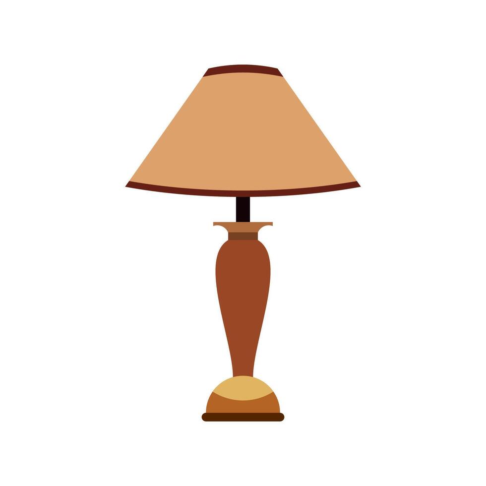 Floor lamp icon, cartoon style. vector