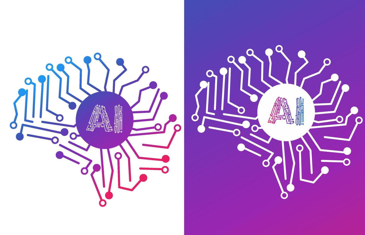 Ai brand logo design vector
