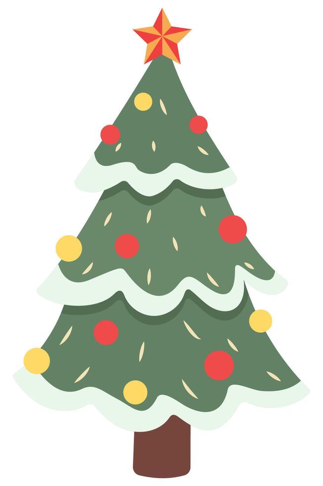 Christmas tree icon isolated on white background. vector