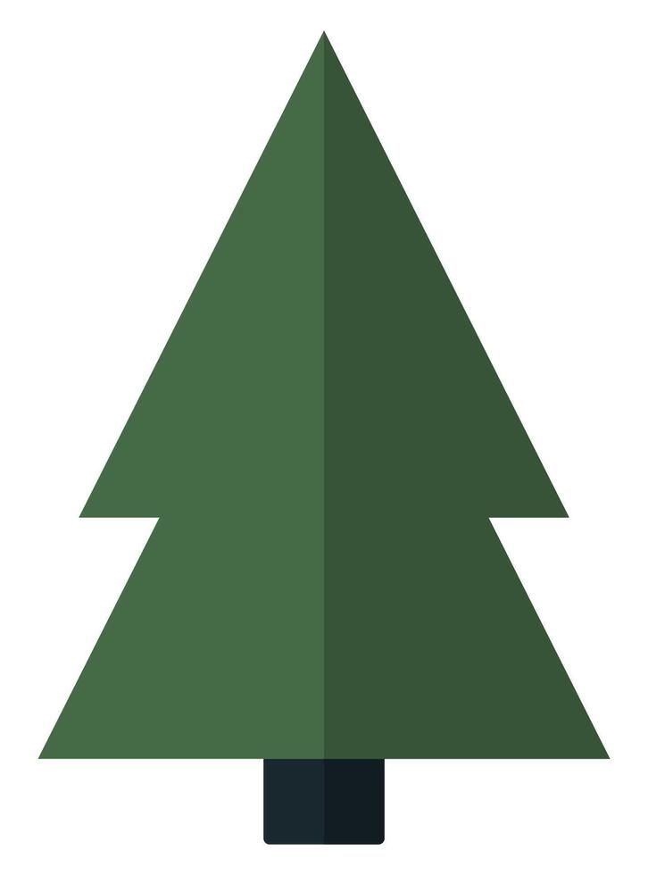 Flat icon of christmas tree icon isolated on white background. vector