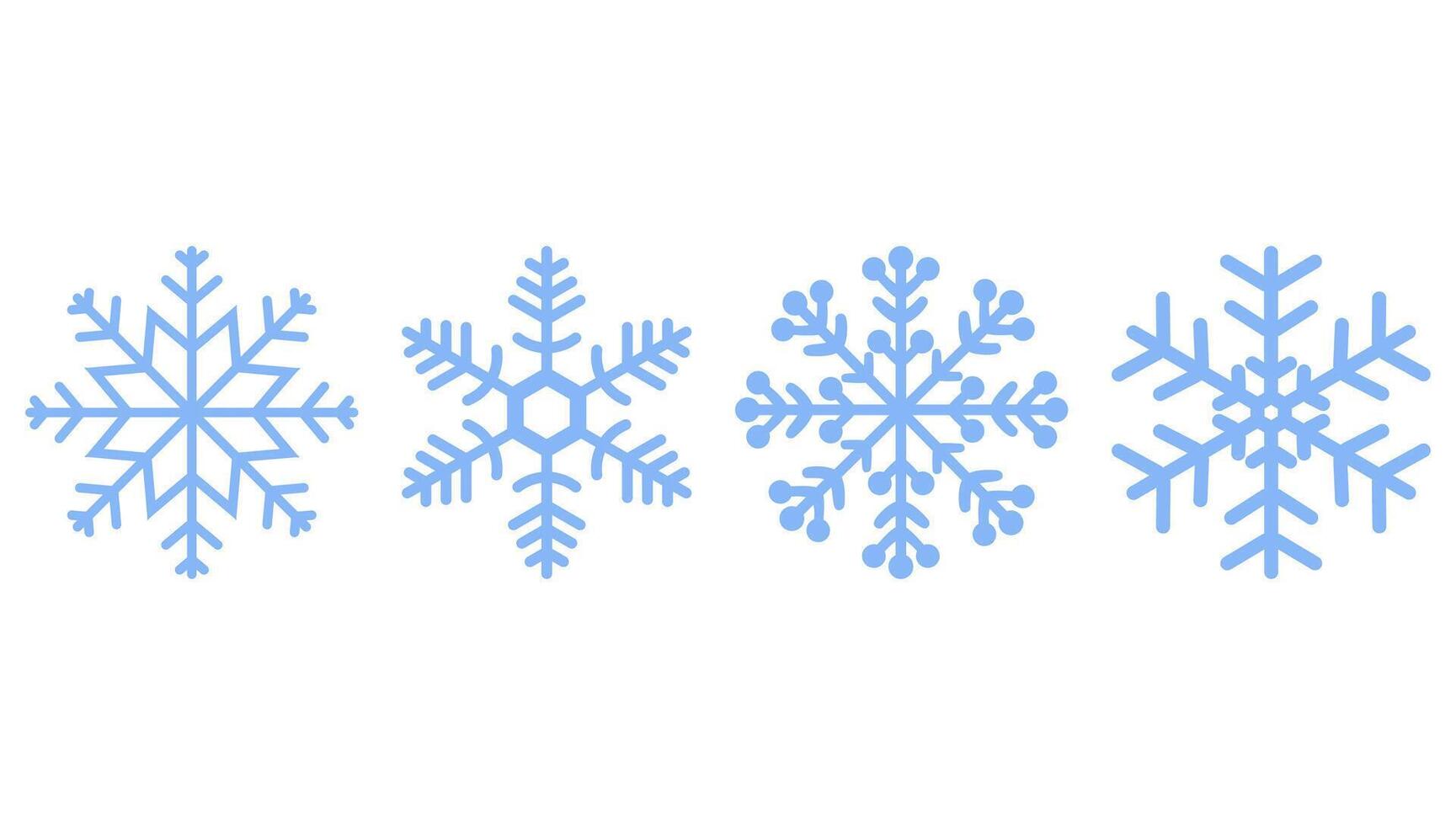 Snow icon set isolated on white background. vector