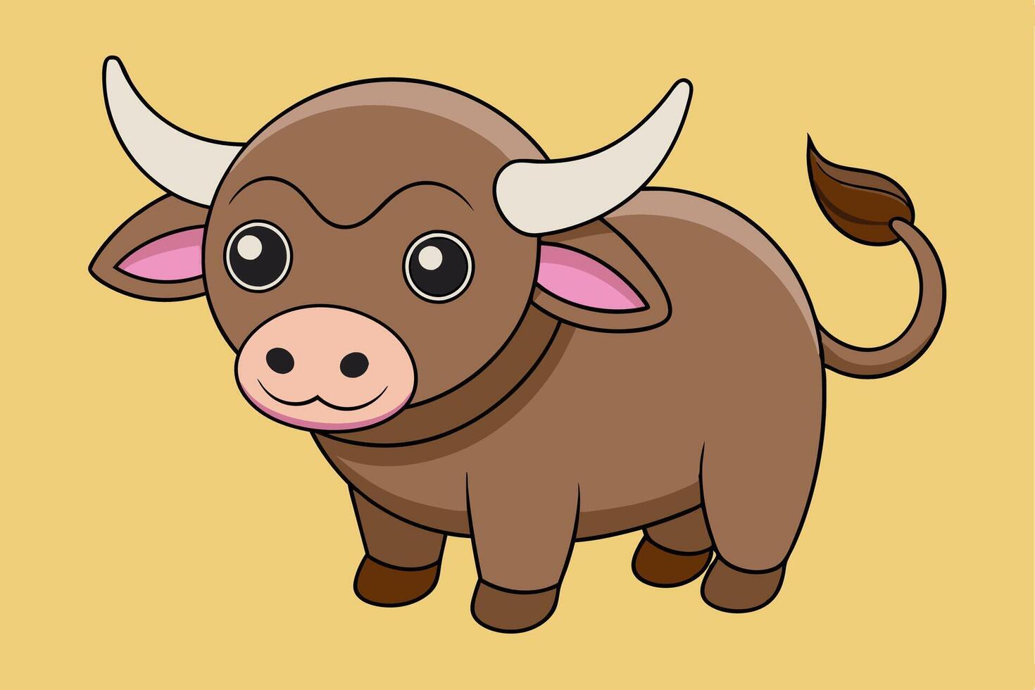 Adorable Buffalo Graphic For Web And Print , Premium Buffalo Illustration For All Creative Projects vector