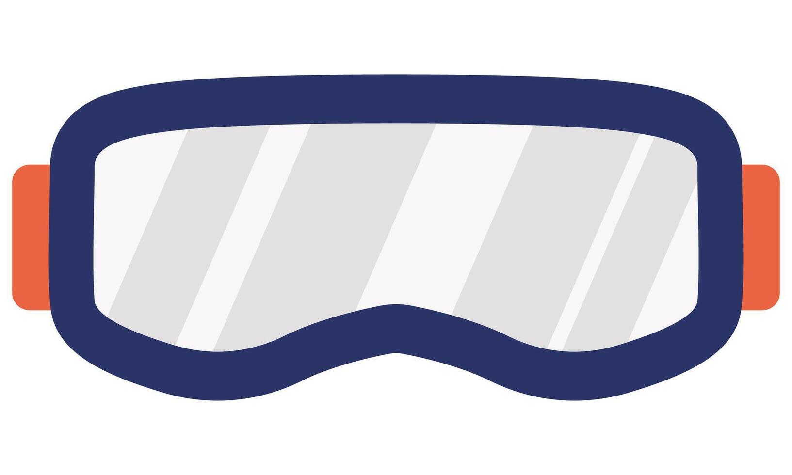 Safety goggles flat icon isolated on white background. vector