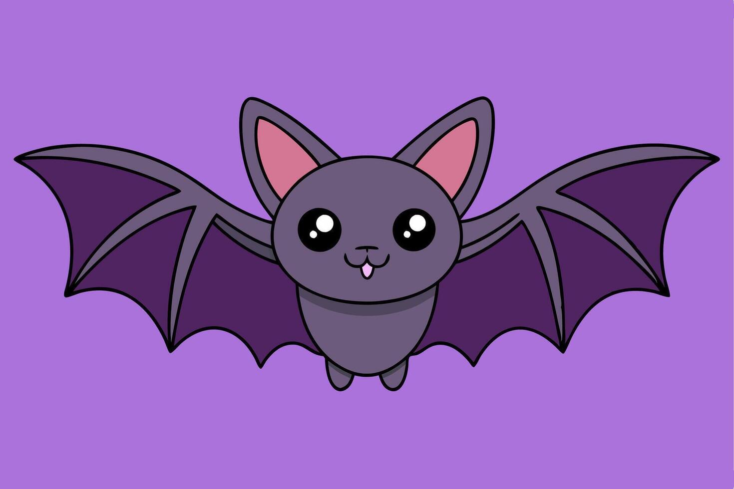 Adorable Bat Graphic For Web And Print , Premium Bat Illustration For All Creative Projects. This premium Bat illustration features a cute and playful design perfect for print materials vector