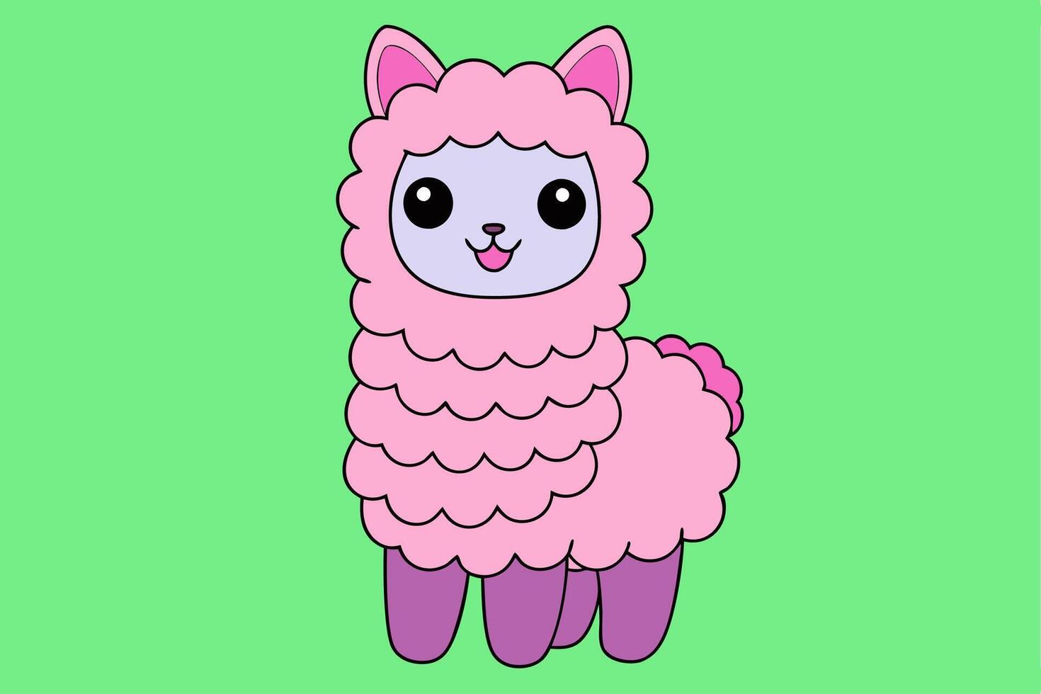 Adorable Alpaca Graphic For Web And Print , Premium Alpaca Illustration For All Creative Projects. This premium Alpaca illustration design perfect for print materials. vector